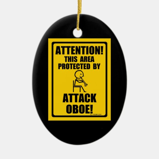 Attack Oboe Keramisch Ornament (Voorkant)