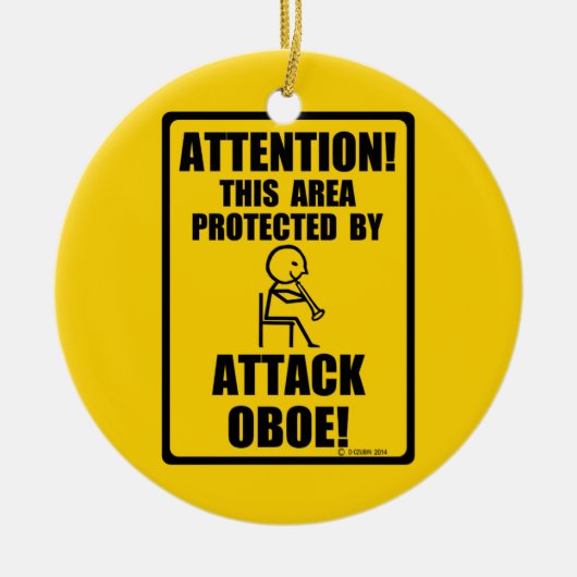 Attack Oboe Keramisch Ornament (Voorkant)