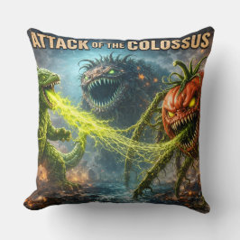 Attack of the Colossus retro monster movie throw c Kussen