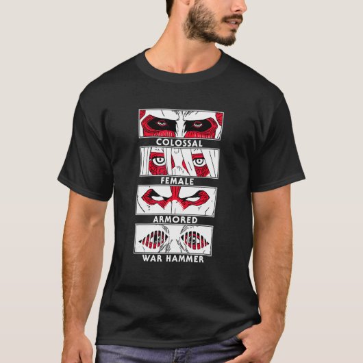 Attack on Titan Season 4 Titan Boxed Eyes T-shirt (Voorkant)