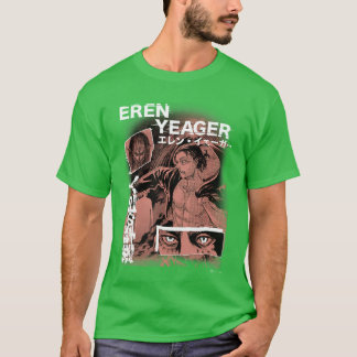 Attack onitan Eren Yeager Japanese Manga Collage P T-shirt