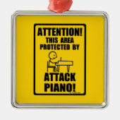 Attack Piano Metalen Ornament (Voorkant)