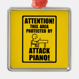 Attack Piano Metalen Ornament