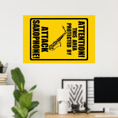 Attack Saxophone Poster (Thuiskantoor)