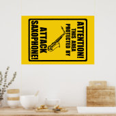 Attack Saxophone Poster (Keuken)