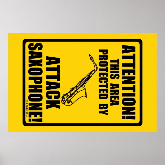 Attack Saxophone Poster (Voorkant)