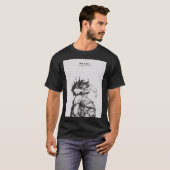 Attack Titan Figure Dark Anime Line Art Eren T-shirt (Voorkant volledig)