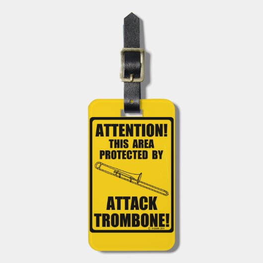 Attack Trombone Bagagelabel (Voorkant verticaal)