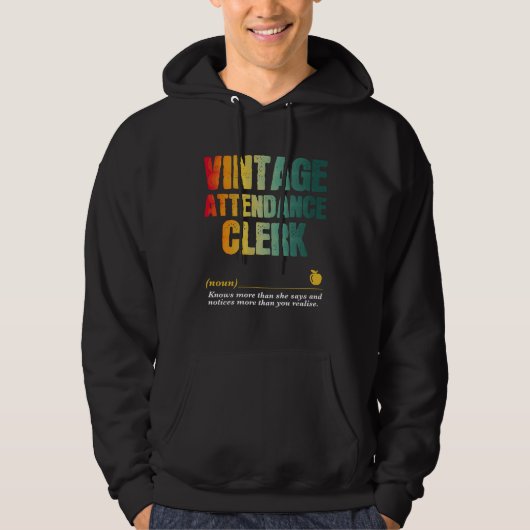 Attendance Clerk Appreciation Week Back to School Hoodie (Voorkant)