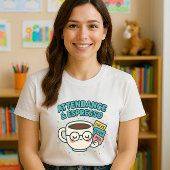 Attendance & Espresso; Grappige Leraar Koffie T-shirt