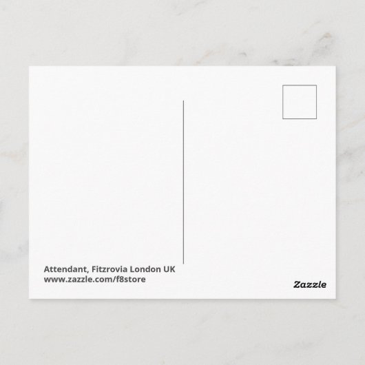 Attendant Fitzrovia London Briefkaart (Achterkant)