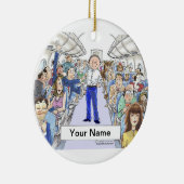 Attendant vlucht - Mannelijk Keramisch Ornament (Rechts)