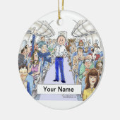 Attendant vlucht - Mannelijk Keramisch Ornament (Links)