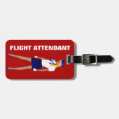 Attendent PNC Boeing Airbus AirPlane Travel Bagagelabel (Voorkant horizontaal)