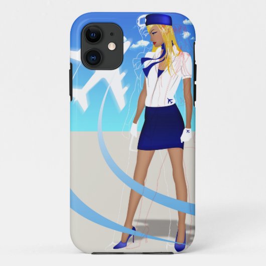 Attendent PNC Boeing Airbus AirPlane Travel Case-Mate iPhone Case (Achterkant)