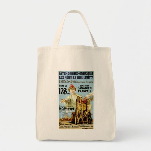 Attendrons-Nous Que Les Notre Brulent Tote Bag (Voorkant)