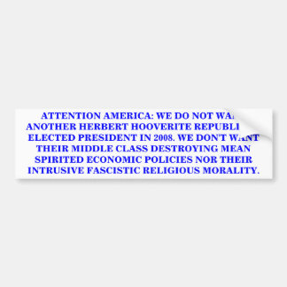 ATTENTIE AMERIKA BUMPERSTICKER