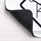 Attentie-architect op het werk muismat (Hoek)