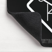 Attentie-architect op het werk muismat (Hoek)