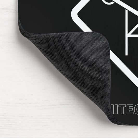 Attentie-architect op het werk muismat (Hoek)