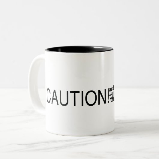 Attentie-architect op het werk tweekleurige koffiemok (Voorkant links)