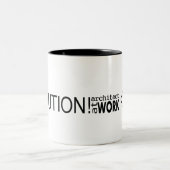 Attentie-architect op het werk tweekleurige koffiemok (Center)