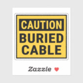 Attentie begraven kabel sticker (Vel)