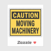 Attentie Bewegende machines Sticker (Vel)