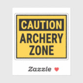 Attentie-boogschietgebied Sticker (Vel)