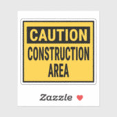 Attentie Bouwgebied Sticker (Vel)