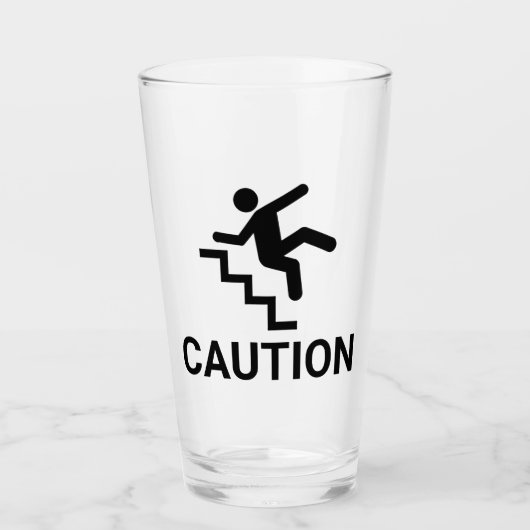 Attentie Clumsy Glas (Voorkant)