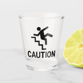 Attentie Clumsy Shot Glas