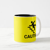 Attentie Clumsy Tweekleurige Koffiemok (Voorkant rechts)