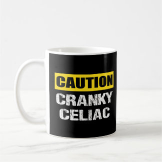 Attentie Cranky Coeliac Grappig Waarschuwingsbord Koffiemok