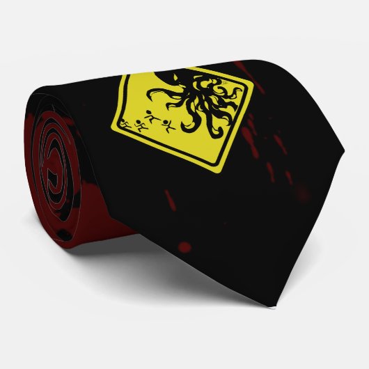 Attentie Cthulhu Stropdas (Opgerold)