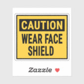 Attentie Draag Gezichtsscherm Sticker (Vel)