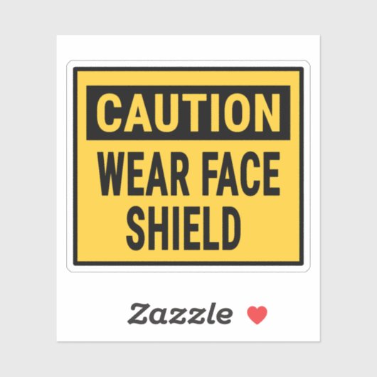 Attentie Draag Gezichtsscherm Sticker (Vel)