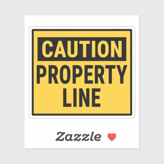 Attentie-eigenschappenregel Sticker (Vel)