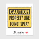 Attentie-eigenschapslijn Niet sproeien Sticker (Vel)