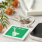 Attentie Electricity Sign Sleutelhanger (Voorkant Rechts)