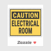 Attentie elektrische kamer sticker (Vel)