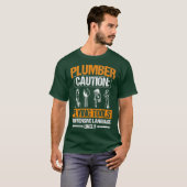 Attentie Flying Tools Offsive Language Plumbing T-shirt (Voorkant volledig)