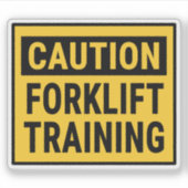 Attentie Forklift Training Sticker (Voorkant)
