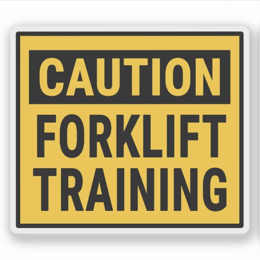 Attentie Forklift Training Sticker (Voorkant)
