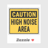 Attentie: gebied met veel ruis sticker (Vel)