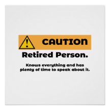 Attentie Gepensioneerd persoon