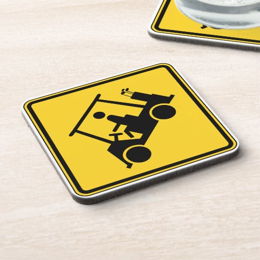 Attentie Golf Cart Onderzetter (Linkerzijde)