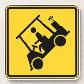 Attentie Golf Cart Onderzetter (Voorkant)