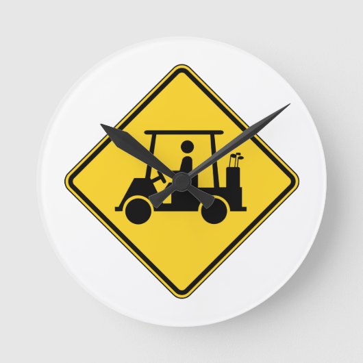 Attentie Golf Cart Ronde Klok (Voorkant)