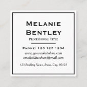 Attentie Grabbing Zebra Stripes Hi! Vierkante Visitekaartje (Achterkant)